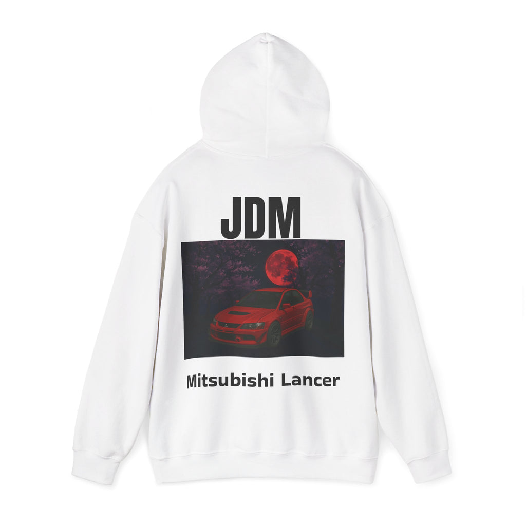 The RED_JDM Mitsubishi Lancer hoodie