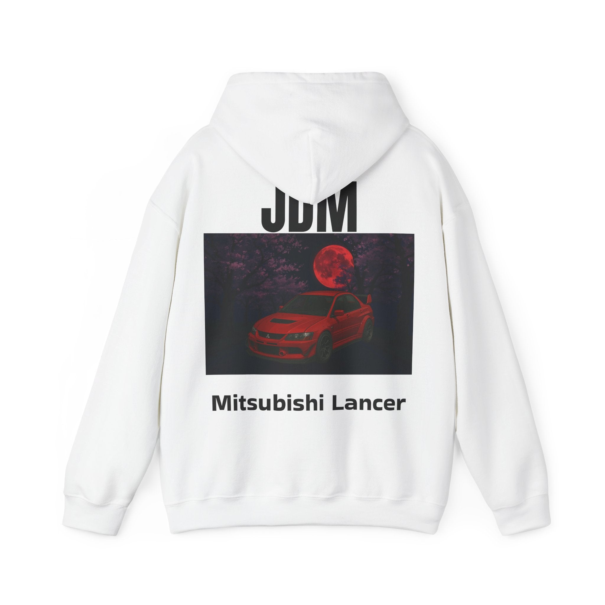 The RED_JDM Mitsubishi Lancer hoodie