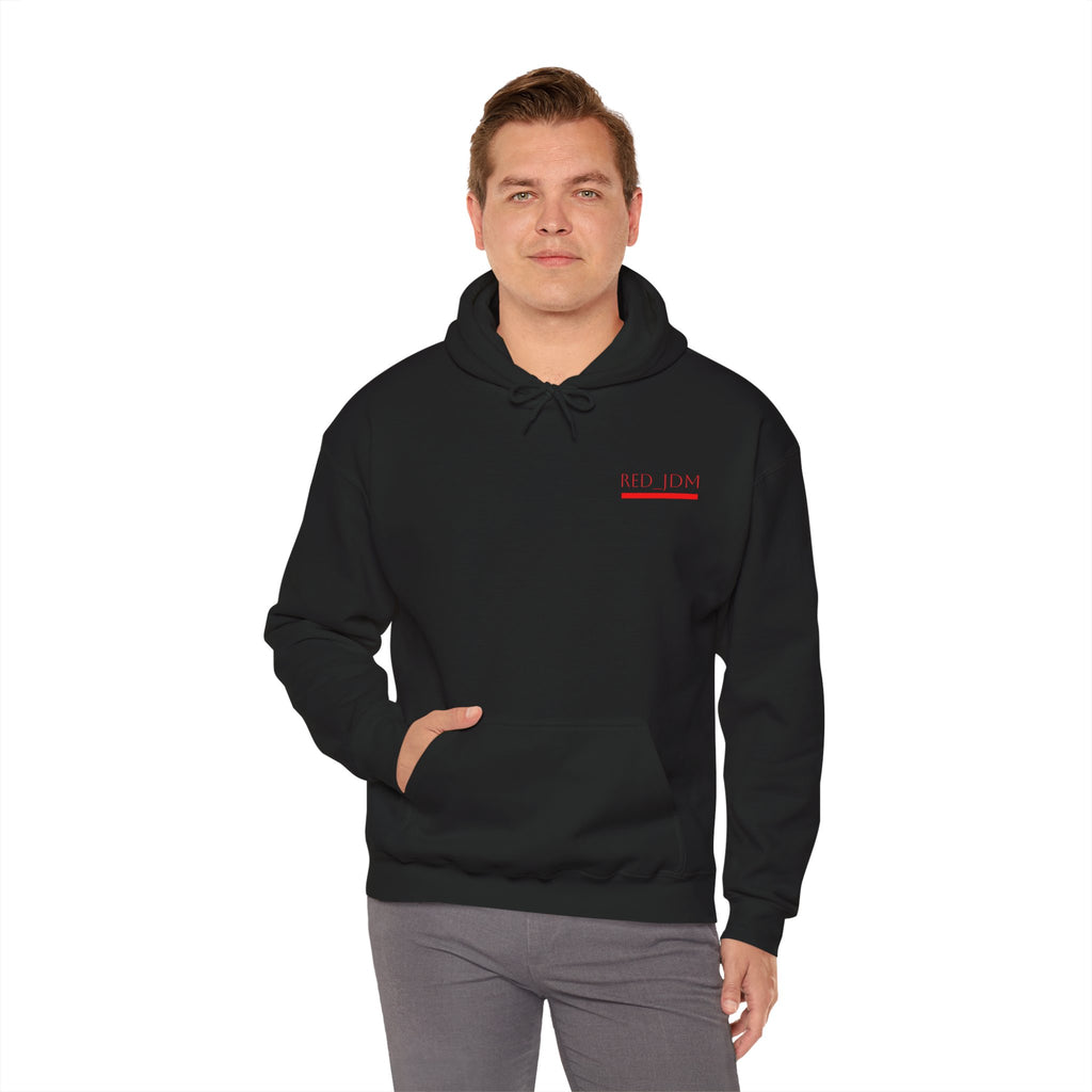The RED_JDM Mitsubishi Lancer hoodie